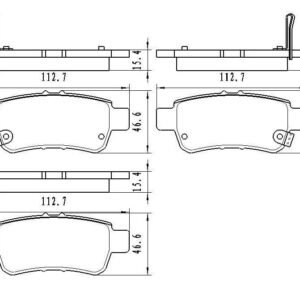 Brake Pads Set Rear Ceramic Honda Odyssey 2005-2010 , D1088
