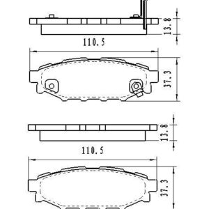 Brake Pads Set Rear Ceramic Subaru Outback Impreza 2005-2014 , D1114