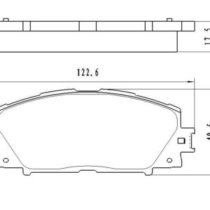 Brake Pads Set Front Ceramic Toyota Yaris Hatchback 2007-2017 , D1184