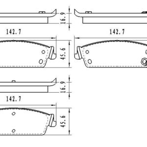 Brake Pads Set Rear Ceramic Chevrolet Avalanche 2007-2013 , D1194