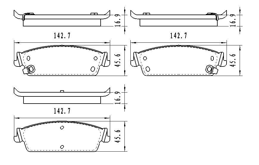 Brake Pads Set Rear Ceramic Chevrolet Avalanche 2007-2013 , D1194