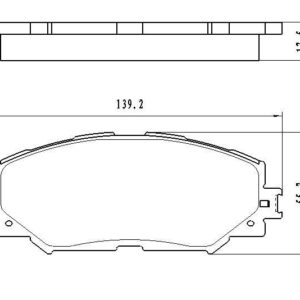 Brake Pads Set Front Ceramic Toyota Matrix 2009-2014 , D1210