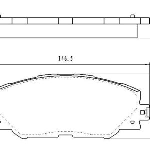Brake Pads Set Front Ceramic Toyota Matrix 2009-2013 , D1211