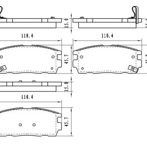 Brake Pads Set Rear Ceramic Suzuki Xl7 2007-2009 , D1275