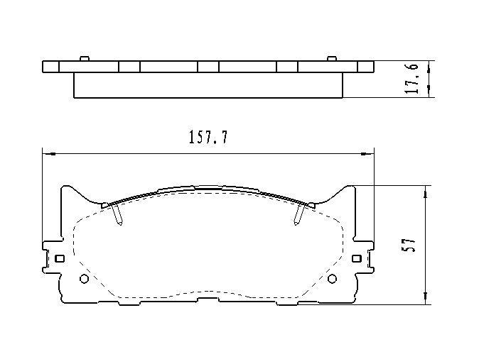 Brake Pads Set Front Ceramic Toyota Camry 2007-2017 , D1293