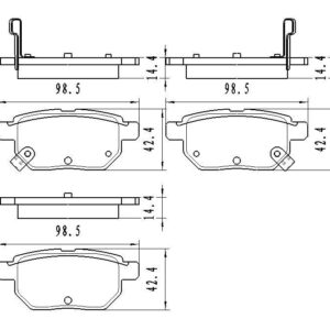 Brake Pads Set Rear Ceramic Toyota Matrix 2009-2013 , D1354