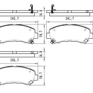Brake Pads Set Front Ceramic Nissan Maxima 2009-2019 , D1374