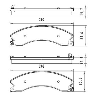 Brake Pads Set Rear Ceramic Chevrolet Silverado 3500 2011-2014 , D1411