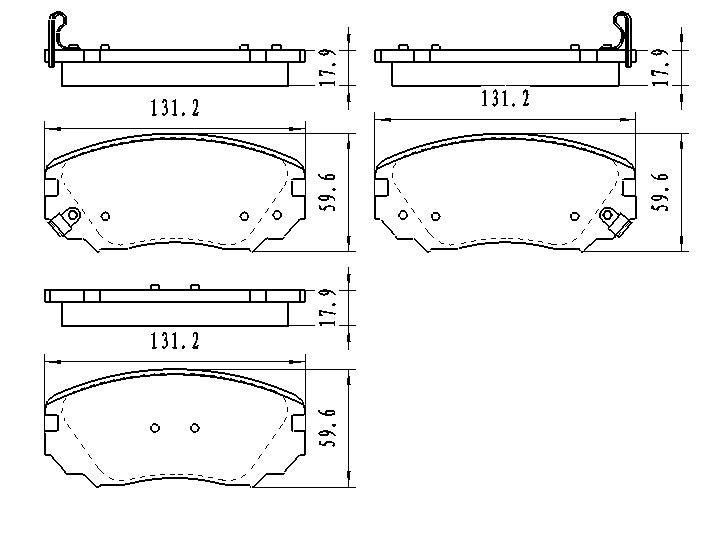 Brake Pads Set Front Ceramic Chevrolet Equinox 2010-2017 , D1421