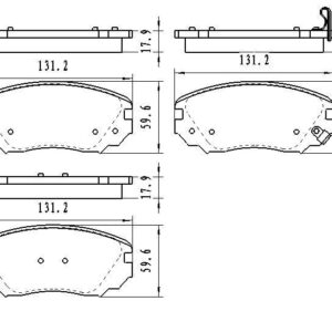 Brake Pads Set Front Ceramic Gmc Terrain 2010-2015 , D1421