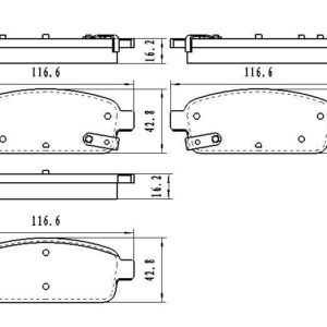 Brake Pads Set Rear Ceramic Buick Verano 2012-2017 , D1468
