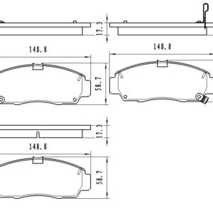 Brake Pads Set Front Ceramic Acura Tsx 2011-2014 , D1506 - Hunt Parts