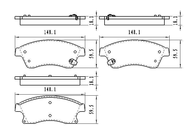 Brake Pads Set Front Ceramic Chevrolet Sonic Sedan 2012-2017 , D1522