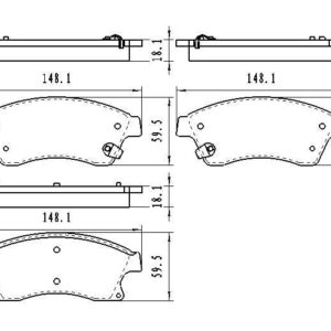 Brake Pads Set Front Ceramic Chevrolet Cruze 2011-2015 , D1522