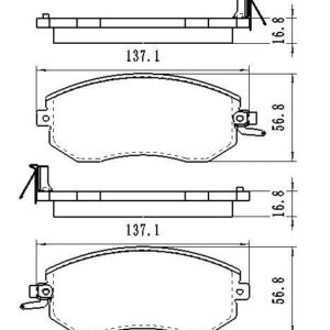 Crosstrek Brake Pads Set Front Ceramic Subaru Xv 2013-2015 , D1539