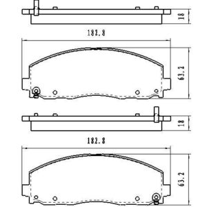 Brake Pads Set Front Ceramic Dodge Caravan 2012-2020 , D1589