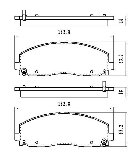 Brake Pads Set Front Ceramic Dodge Caravan 2012-2020 , D1589