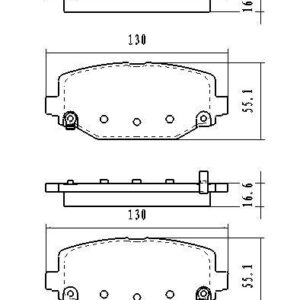 Brake Pads Set Rear Ceramic Dodge Caravan 2012-2020 , D1596