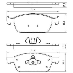 Brake Pads Set Front Ceramic Ford Transit Connect 2014-2020 , D1645