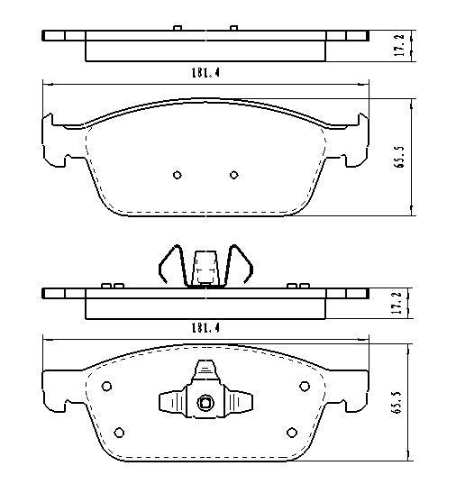 Brake Pads Set Front Ceramic Ford Transit Connect 2014-2020 , D1645