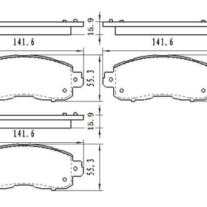 Brake Pads Set Front Ceramic Nissan Altima Coupe 2013-2020 , D1650