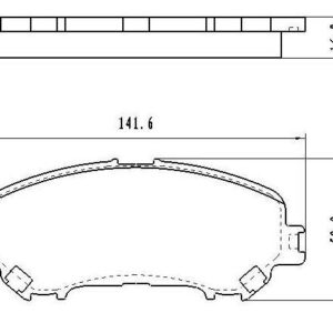 Brake Pads Set Front Ceramic Nissan Xtrail 2015 , D1737