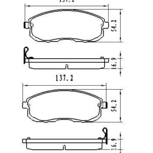 Brake Pads Set Front Ceramic Nissan Altima Sedan 1998-2012 , D815