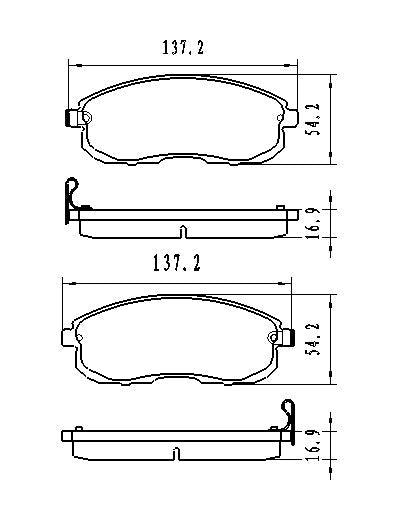 Brake Pads Set Front Ceramic Nissan Altima Coupe 1998-2014 , D815
