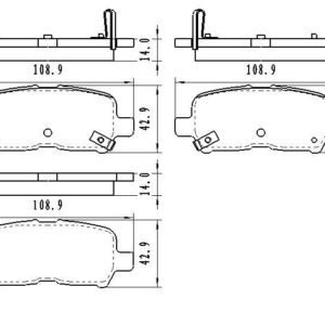 Brake Pads Set Rear Ceramic Chevrolet Impala Limited 2014-2019 , D999