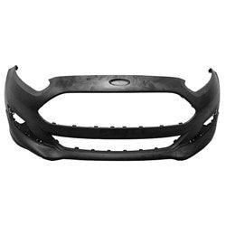 Bumper Front Ford Fiesta Sedan 2014-2019 Primed Without Spoiler/Chrome Trim Exclude St Model , FO1000692