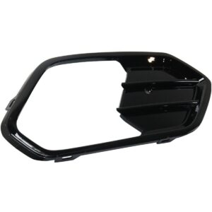 Fog Lamp Cover Front Passenger Side Ford Escape 2017-2019 Ptd Gloss Black , FO1039178