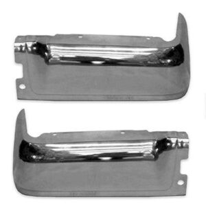 Bumper Face Bar Rear Driver Side/Passenger Side Set Ford F150 2009-2014 Chrome Without Sensor , FO1102374
