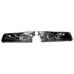 Bumper Face Bar Rear Driver Side/Passenger Side Set Ford F150 2015-2020 Chrome With Sensor , FO1102381