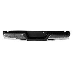 Bumper Rear Ford F150 2015-2020 Assembly Chrome With Black Pad Without Towith Sensor , FO1103183
