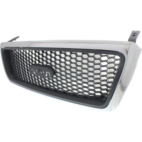 Grille Ford F150 2006-2008 Chrome Frame With Black Honeycomb Xlt Model , FO1200469 - Image 2