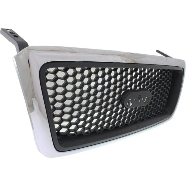 Grille Ford F150 2006-2008 Chrome Frame With Black Honeycomb Xlt Model , FO1200469 - Image 3