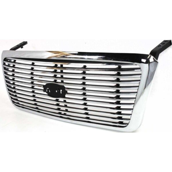 Grille Ford F150 2007-2008 Chrome With Chrome Front Lariat , FO1200502 - Image 2