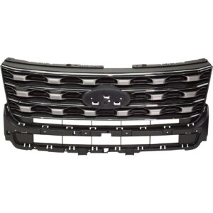 Grille Ford Explorer 2016-2017 Foundry Gray With Chrome Base/Ltd/Xlt Model , FO1200578