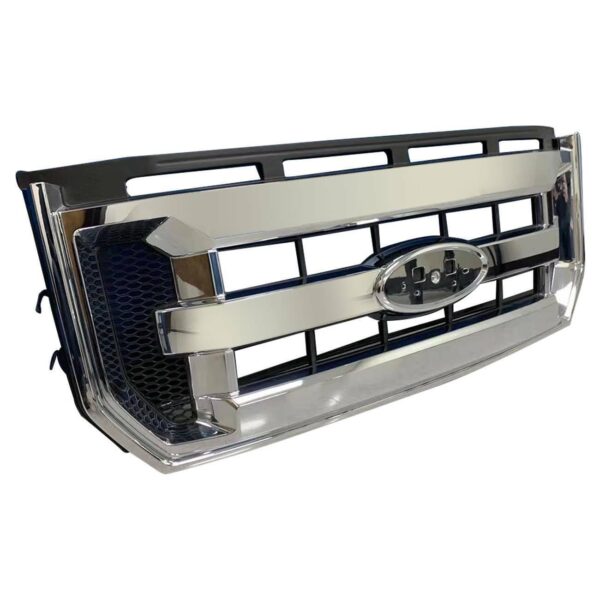 Grille Ford F150 2015-2017 Chrome 3 Bar Style With Black Mesh , FO1200584 - Image 2