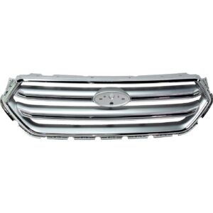 Grille Ford Escape 2017-2019 Ptd Silver With Chrome Surearound For Models Without Sport , FO1200593