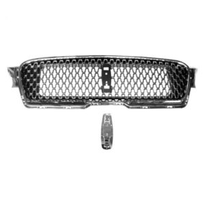 Grille Lincoln Mkz 2017-2020 Silver Gray/Ptm With Satin Front/ Emblem Mount , FO1200615