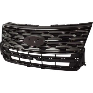 Grille Ford Explorer 2018-2019 Dark Gray With Chrome Base Model , FO1200623