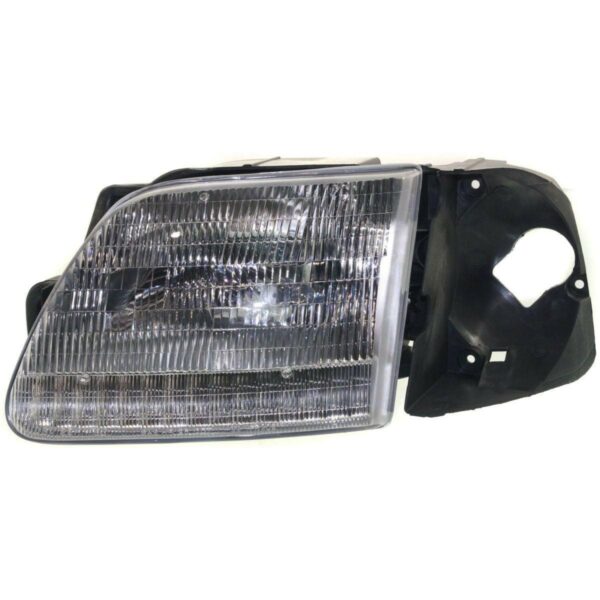 Head Lamp Driver Side Ford F150 1997 With Bracket To 07/1996 High Quality , FO2502142 - Image 2