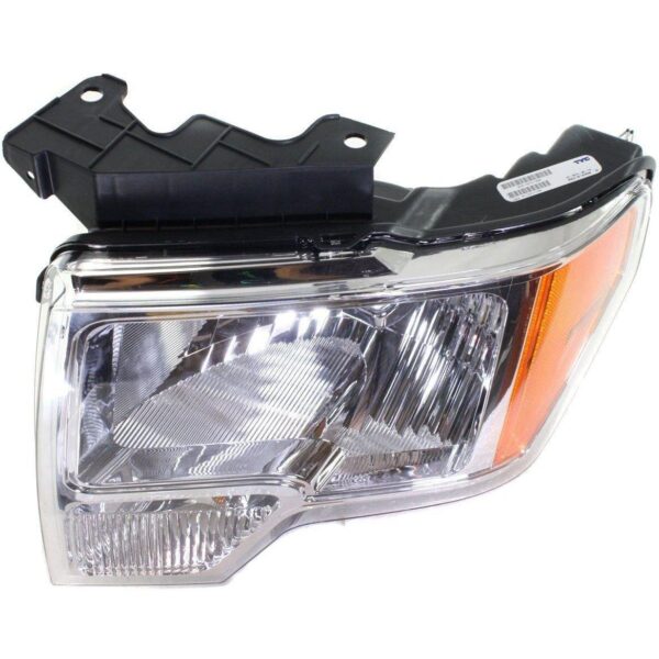 Head Lamp Driver Side Ford F150 2009-2014 Except Harley Davidson Svt With Chrome Trim High Quality , FO2502287 - Image 3