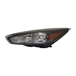 Head Lamp Driver Side Ford Focus 2015-2018 Black Bezel Without Drl Sedan/ Hatchback Economy Quality , FO2502337U
