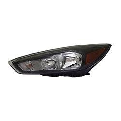 Head Lamp Driver Side Ford Focus 2015-2018 Halogen With Black Bezel/Led Drl High Quality , FO2502338