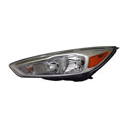 Head Lamp Driver Side Ford Focus 2015-2018 Halogen With Alum Bezel/Led Drl Capa , Fo2502340C - Hunt Parts