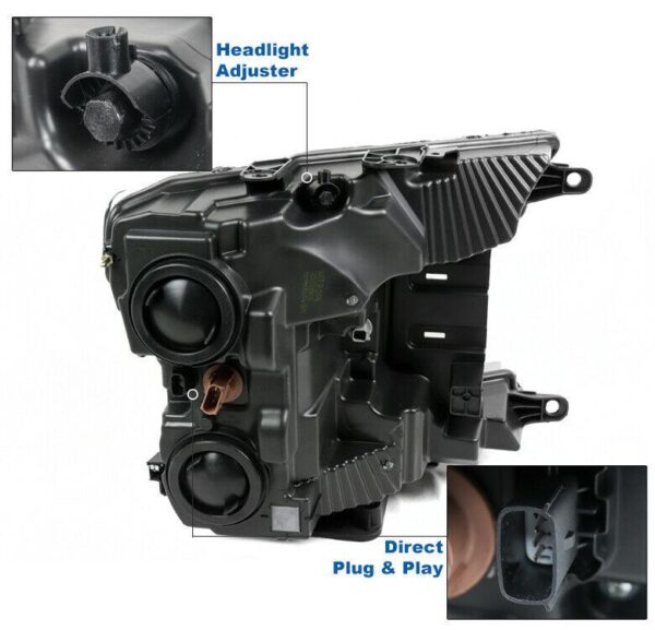 Head Lamp Driver Side Ford F150 2018-2020 Halogen With Dark Housing Economy Quality , FO2502373U - Image 3