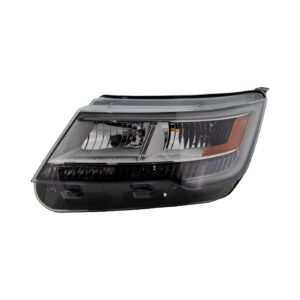 Head Lamp Driver Side Ford Explorer 2018-2019 Black Housing Capa , Fo2502389C - Hunt Parts