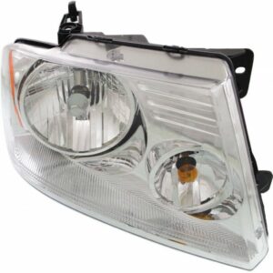 Head Lamp Passenger Side Ford F150 2005-2008 With Chrome Trim Economy Quality , FO2503201U